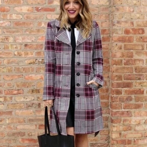 CAbi Jackets & Blazers - CABI SOVEREIGN PLAID CHIC TRENCH COAT CLEAN GIRL MODERN VSCO SMALL